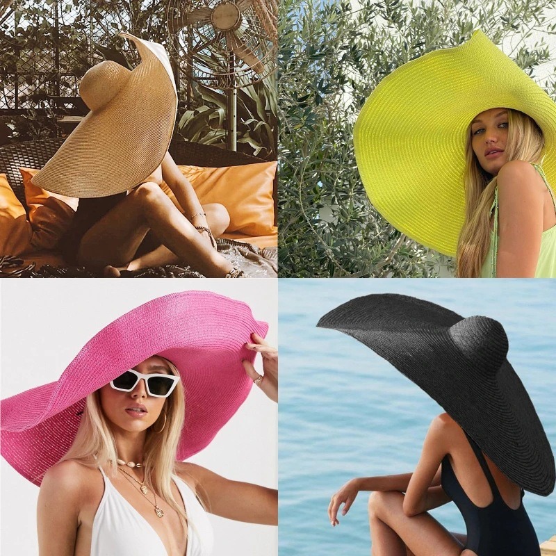 Oversized Beach Straw Hats for - Hat Floppy Wide recension och pris