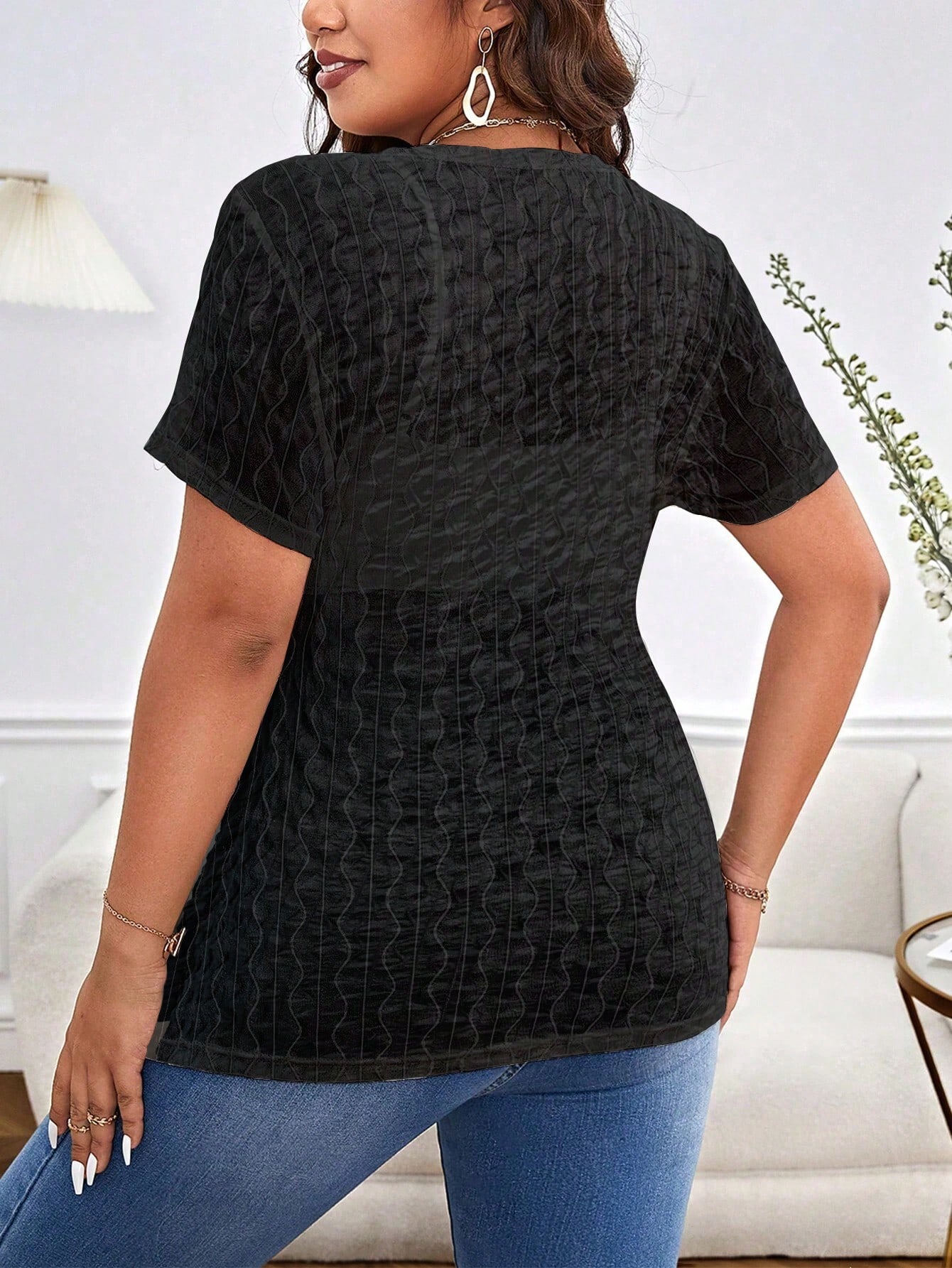 Spring Summer Plus Size Women  - Kimono Sheer Floral recension och pris