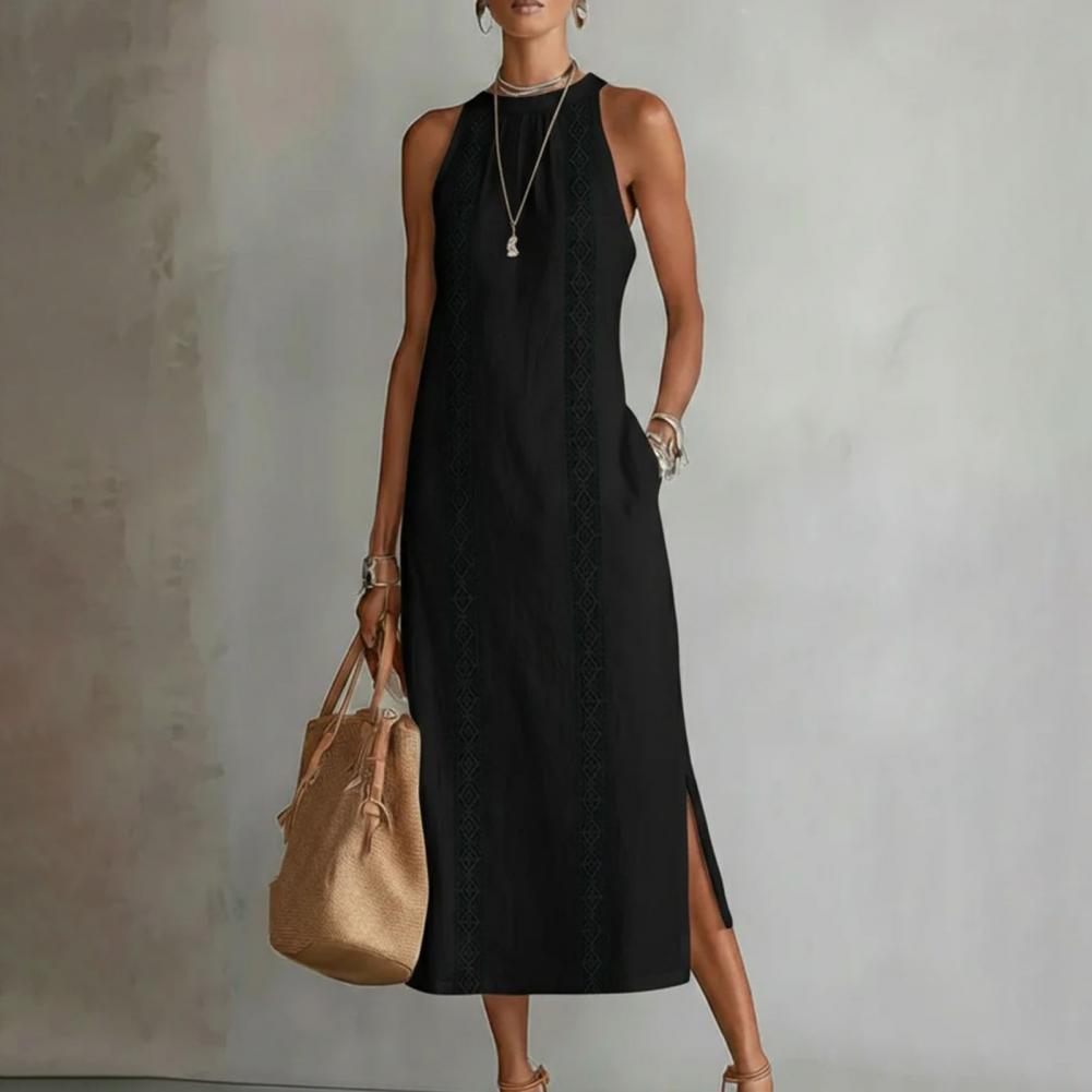 2026 Summer Dress for Women Sl - Linen Dress Wrap recension och pris