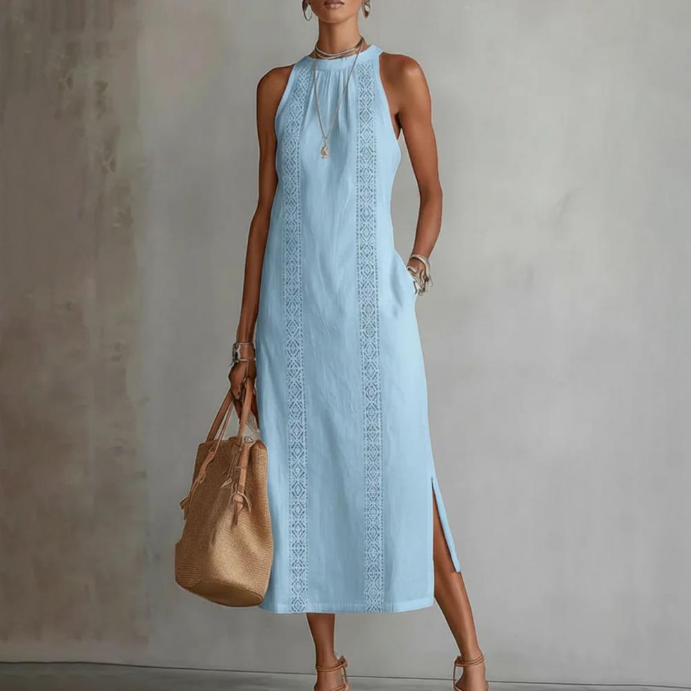 2026 Summer Dress for Women Sl - Linen Dress Wrap recension och pris