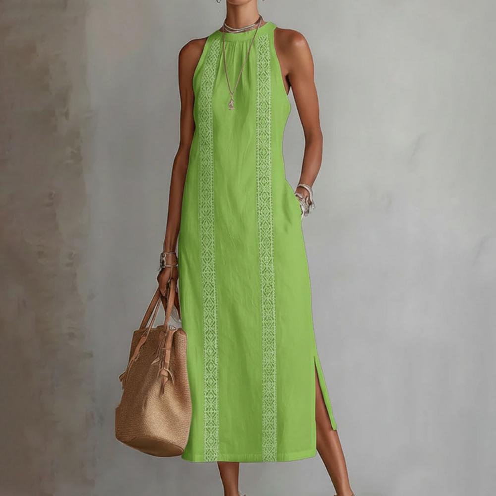 2026 Summer Dress for Women Sl - Linen Dress Wrap recension och pris