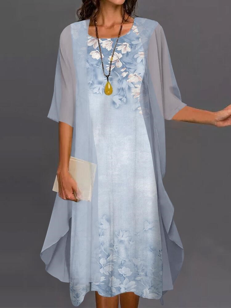 Summer Elegant Dress Two-piece - Romper Floral Print recension och pris