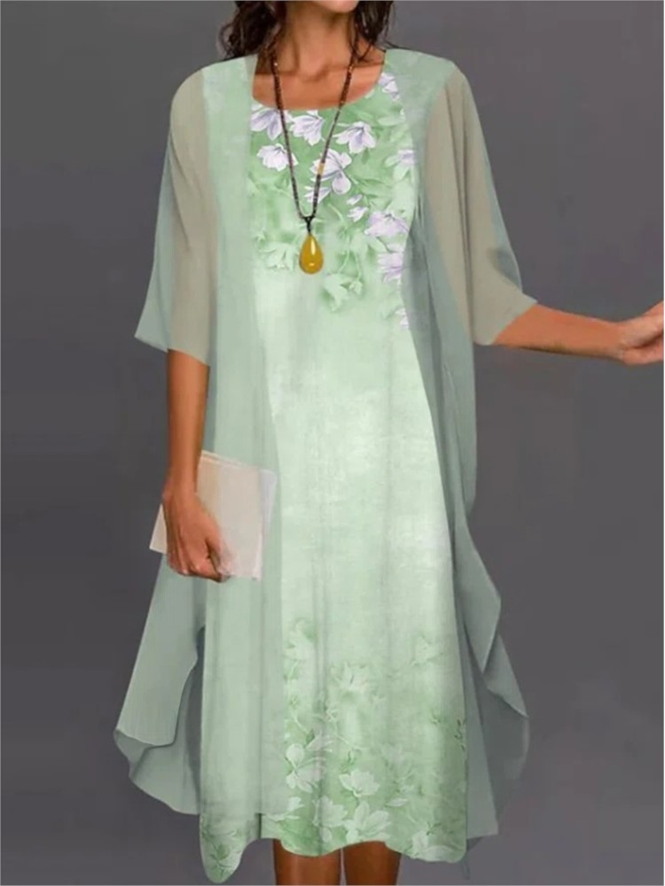 Summer Elegant Dress Two-piece - Romper Floral Print recension och pris