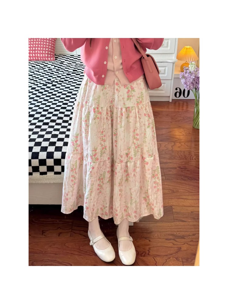 plus Size Women's Floral Print - Midi Skirt Floral recension och pris