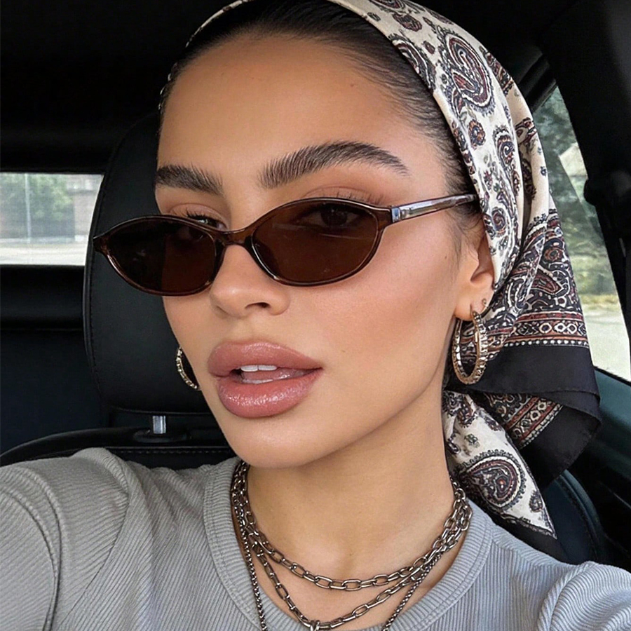 Fashion Oval Simple Literary S - Sunglasses Cat Eye recension och pris
