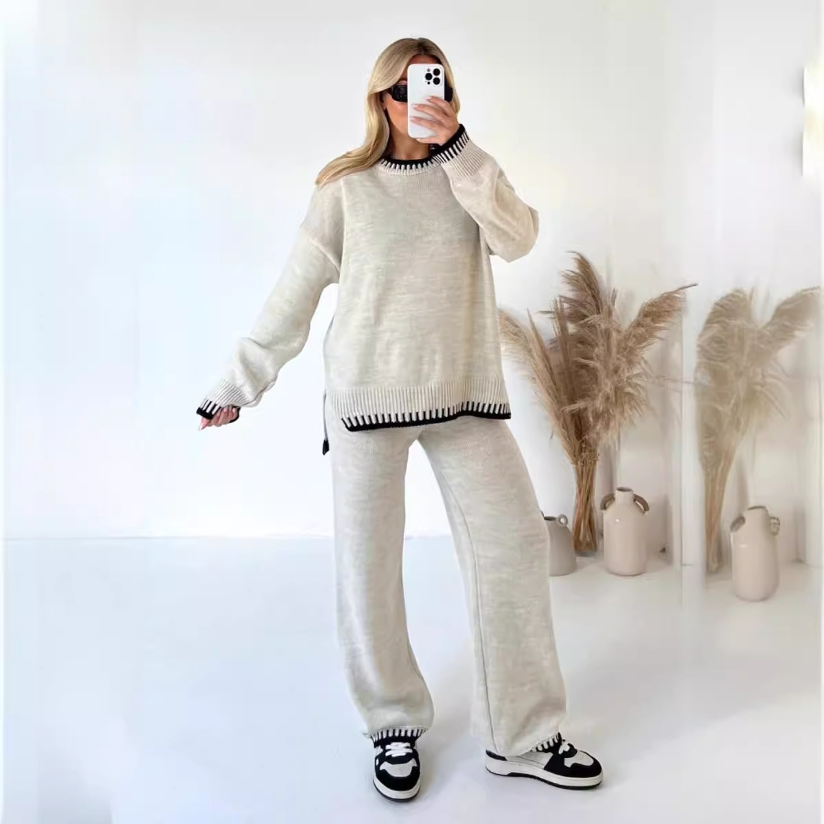 Women Wide Leg Pant Sets Two P - Linen Pant Wide recension och pris