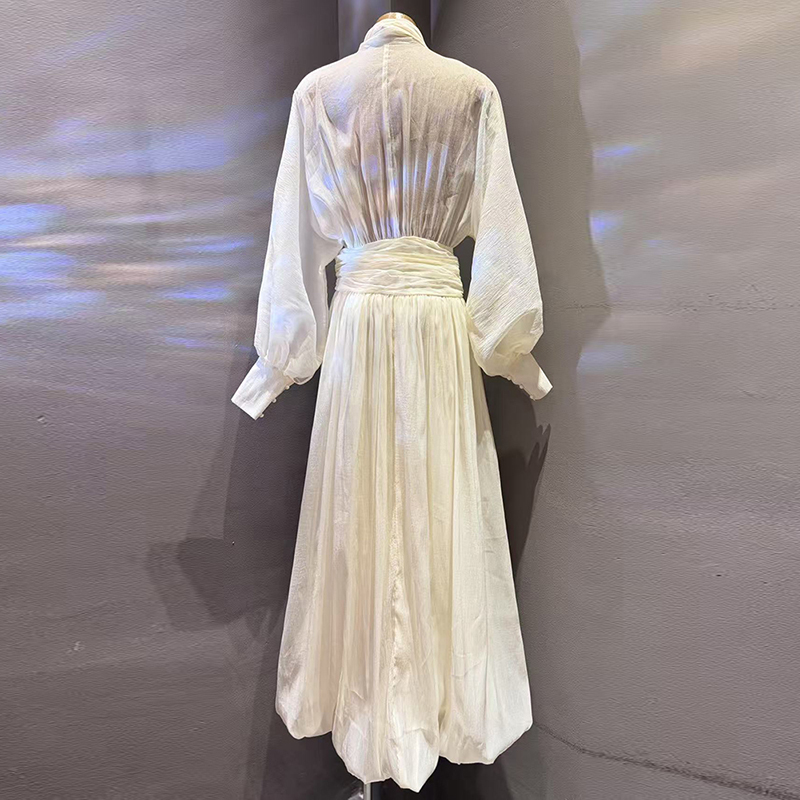 KBQ Solid Elegant Loose Chic D - Linen Dress Wrap recension och pris
