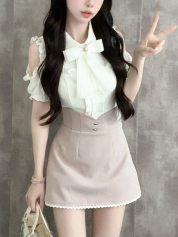 Japanese Sweet New 2 Piece Set - Blouse Off Shoulder recension och pris