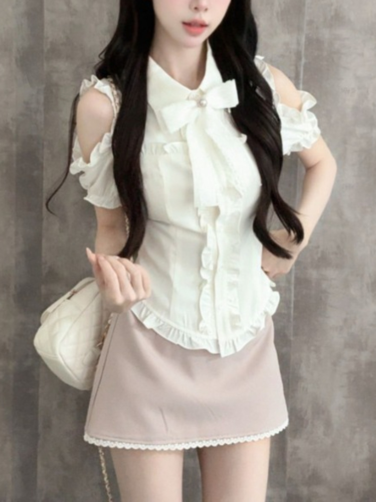 Japanese Sweet New 2 Piece Set - Blouse Off Shoulder recension och pris