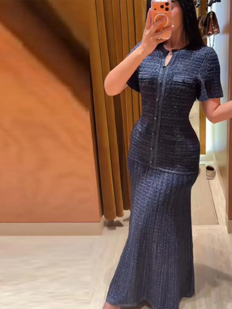 Knitted Slim Maxi Dress Women  - Linen Dress Wrap recension och pris