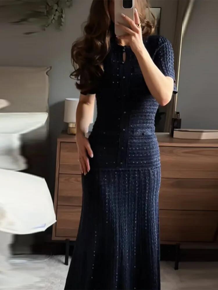 Knitted Slim Maxi Dress Women  - Linen Dress Wrap recension och pris