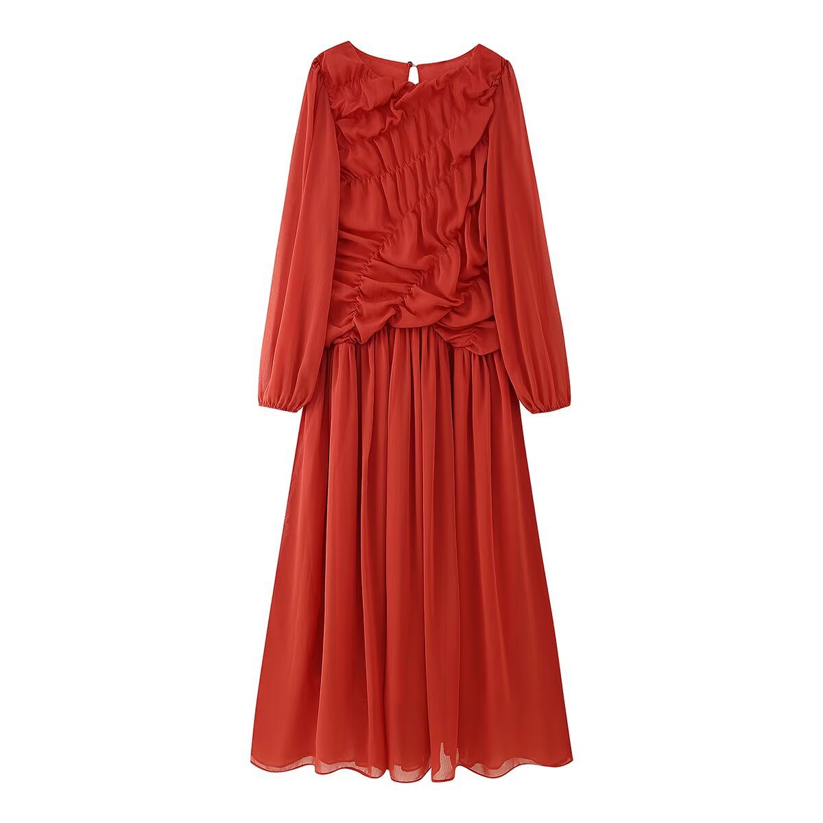 Autumn Long Sleeve Dresses 202 - Linen Dress Wrap recension och pris