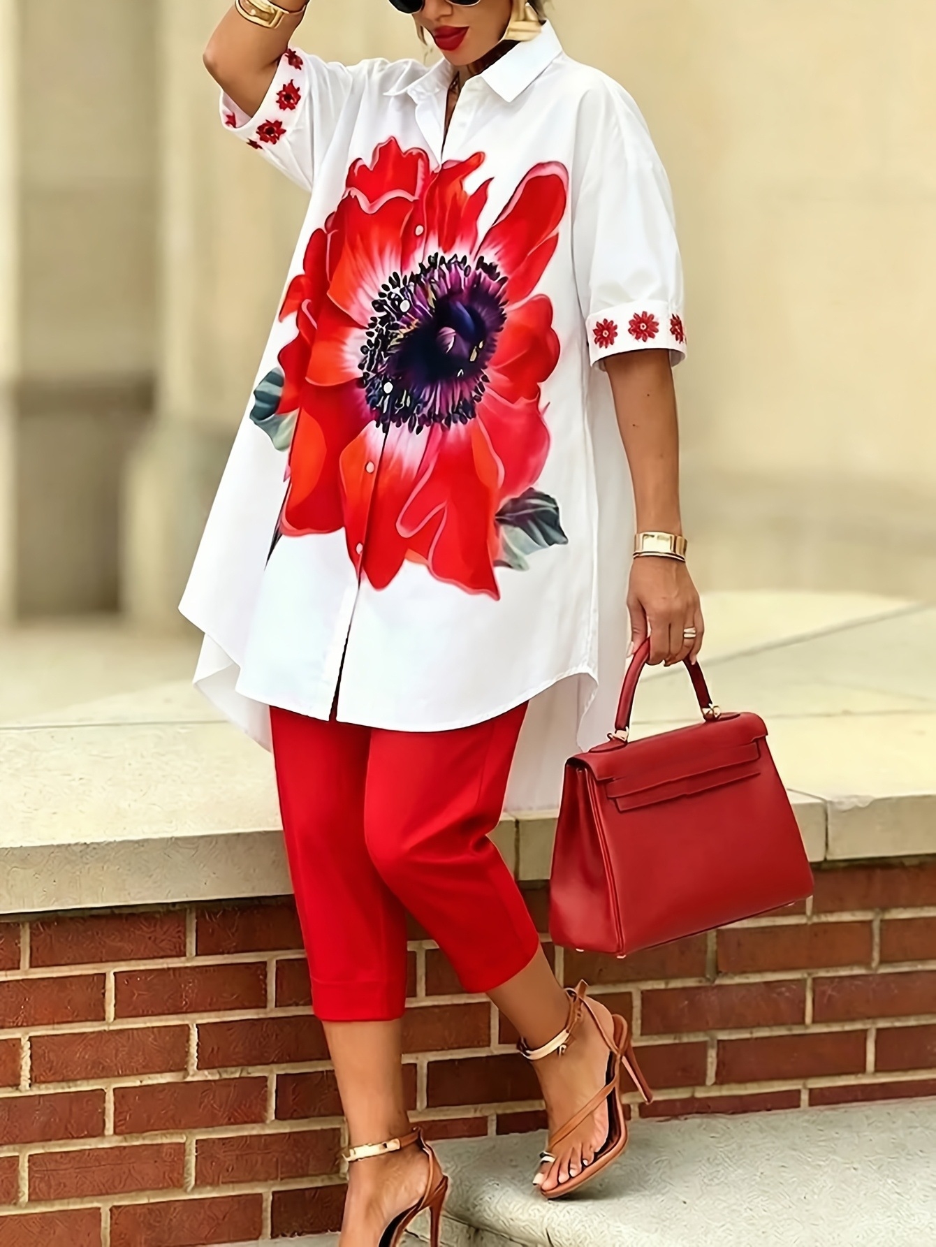 Vintage Women Floral Printed 2 - Romper Floral Print recension och pris