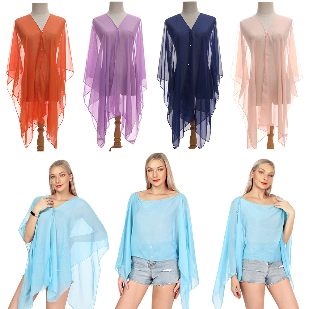 Fashion Solid color Shawl Scar - Cover Up Kaftan recension och pris
