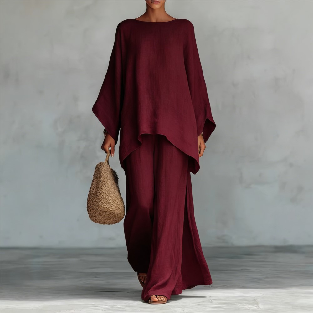 Fashion Linen Loose Long-sleev - Linen Pant Wide recension och pris