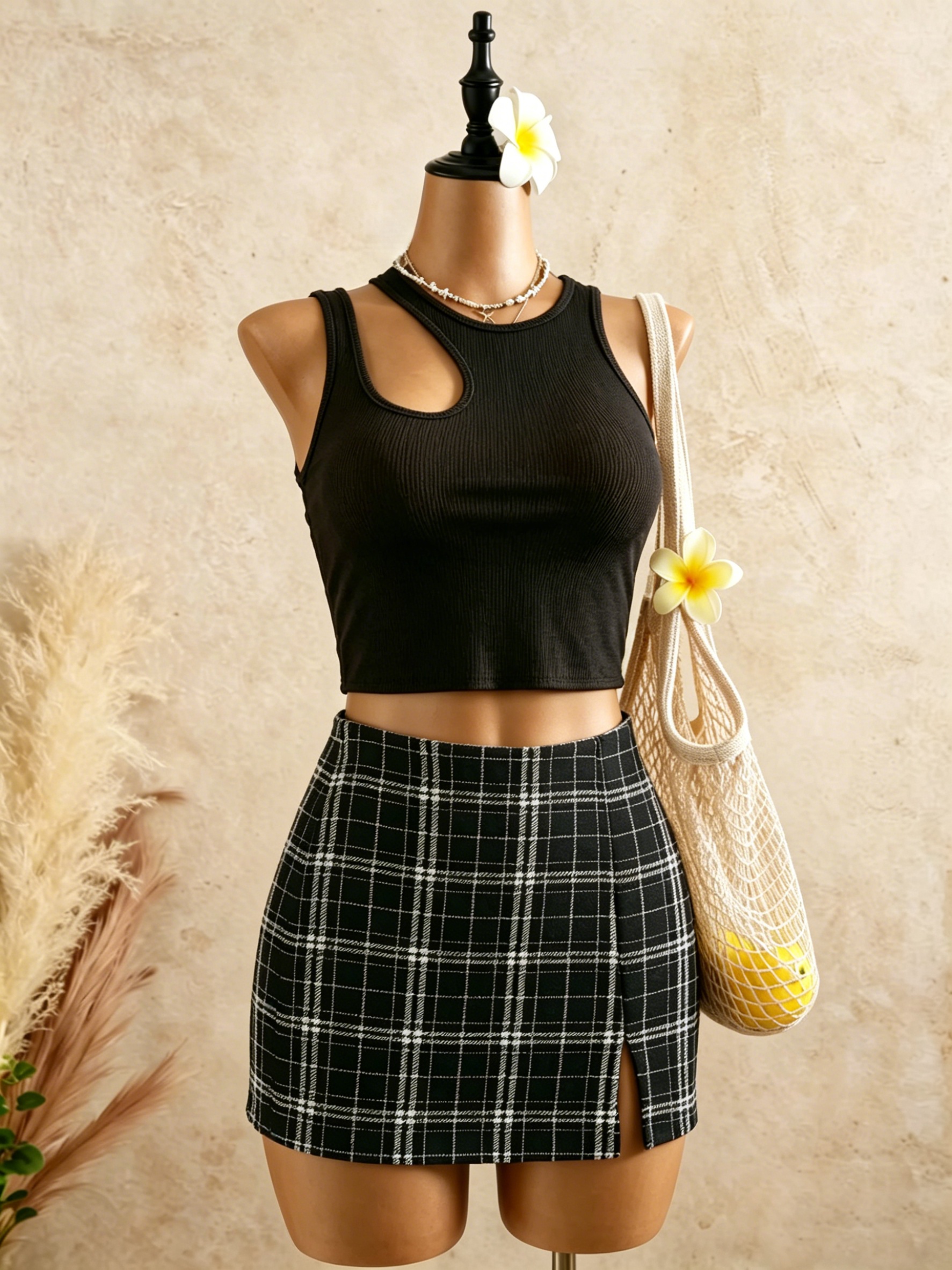 2 Piece Outfits Women Cutout R - Crop Top Crochet recension och pris