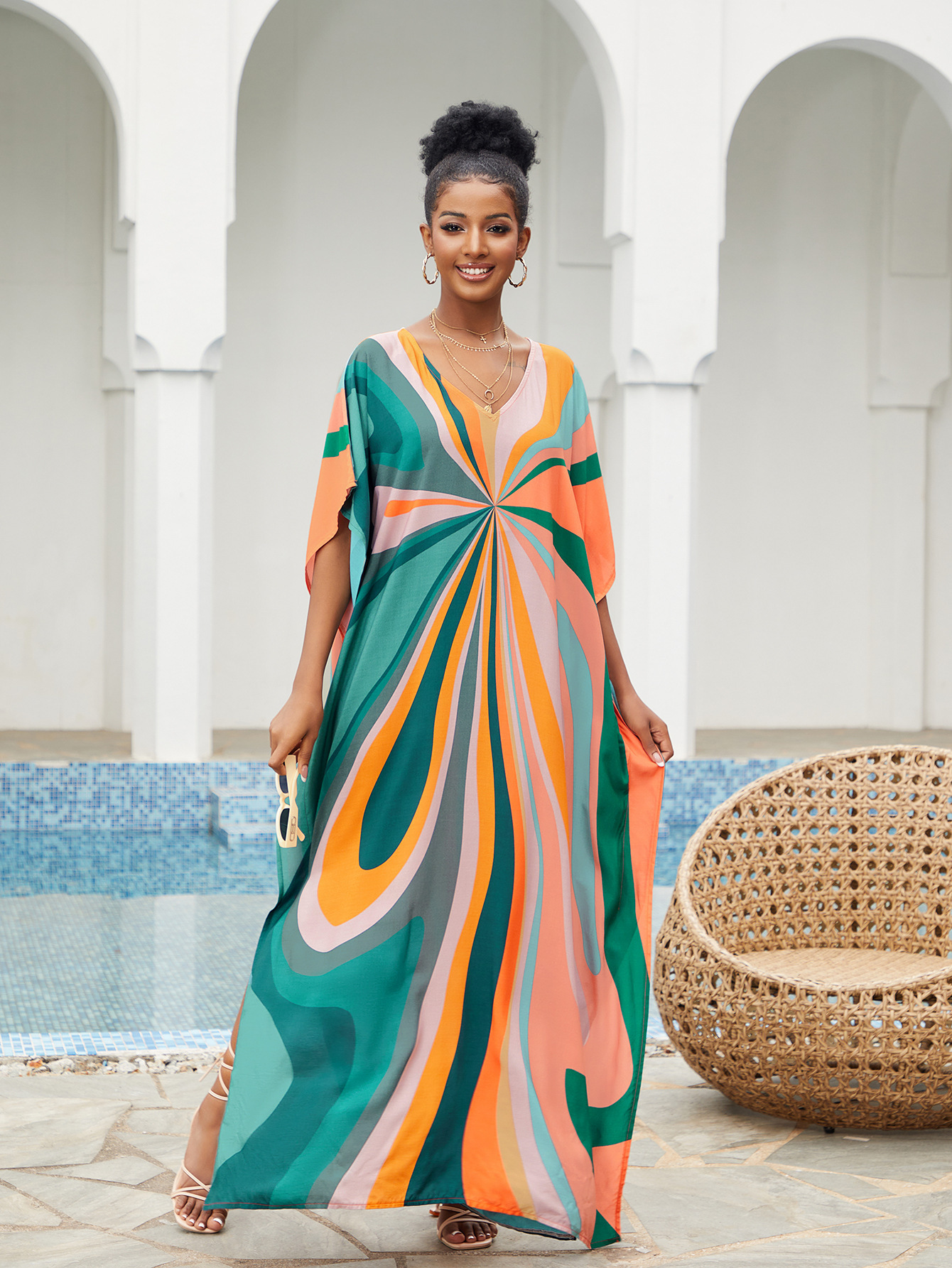 Women Beach Cover Up Loose Kaf - Cover Up Kaftan recension och pris