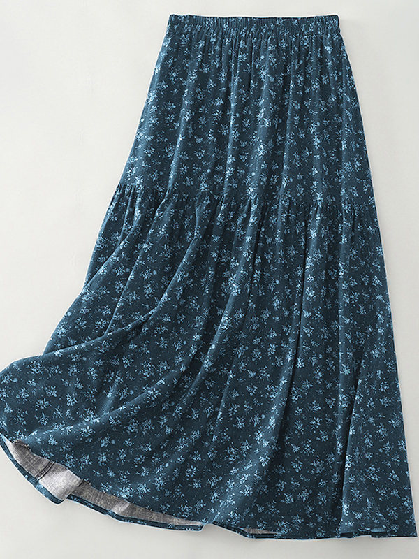 High Waist Floral Print Midi S - Midi Skirt Floral recension och pris