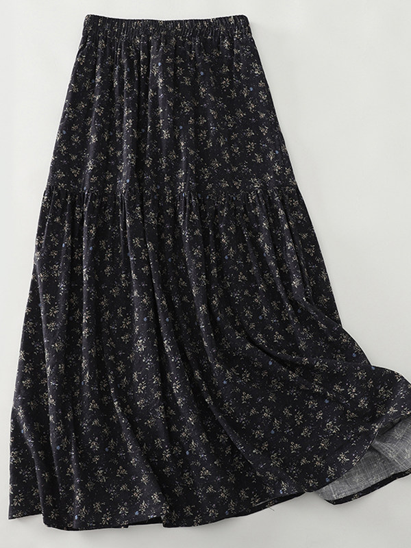 High Waist Floral Print Midi S - Midi Skirt Floral recension och pris